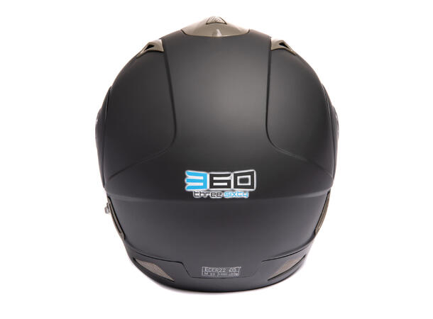 360 Modularhjelm EV - Matt Sort, 62-XL Sett med komplett elektrisk visir