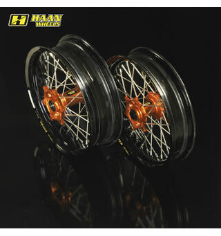 Haan Framhjul 17x3,50 Yamaha WR/YZ/F+ Svart Ring/Eiker, Oransje Nav/Nippler
