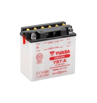 Yuasa YB7-AS - 12V MC/Snøscooter Batteri Inkl. Syrepakke