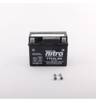 Nitro YTC4L-BS - 12V ATV/MC/Snøscooter Batteri 12V, 4Ah, 114x71x86, AGM GEL