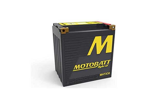 MotoBatt MHTX30 12V Batteri Hybrid 4-Polet, 650CCA, 24HAh, 166x126x175, AGM