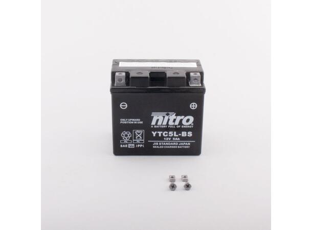 Nitro YTC5L-BS - 12V ATV/MC/Snøscooter Batteri