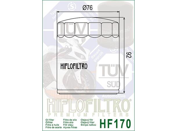 Hiflo HF170CS Oljefilter Chrome Harley Davidson
