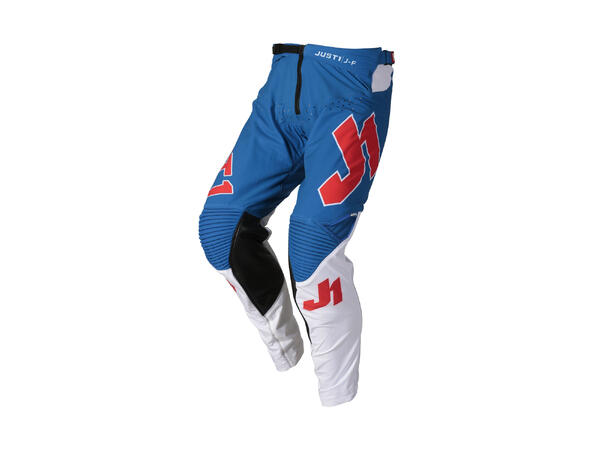 Just1 J-Flex Bukse - Rød/Blå/Hvit, 30 Bukse med stretch & smal passform