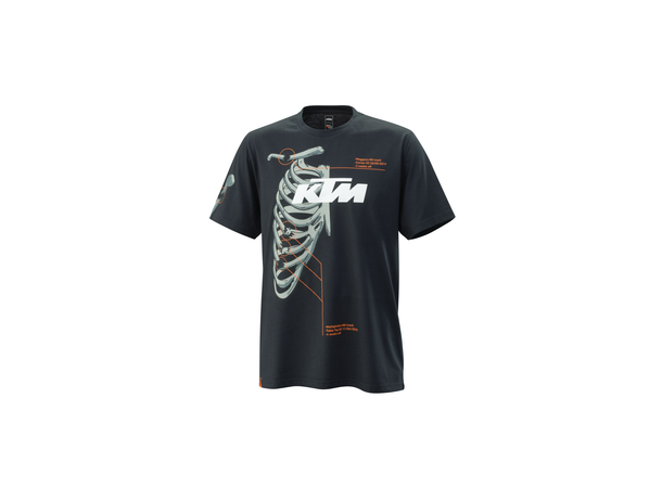 KTM Hard Knocks T-Skjorte Herre XS Sort med designprint