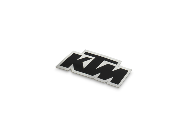 KTM Klistremerke Foliert Aluminium.  5 stk pr pakke