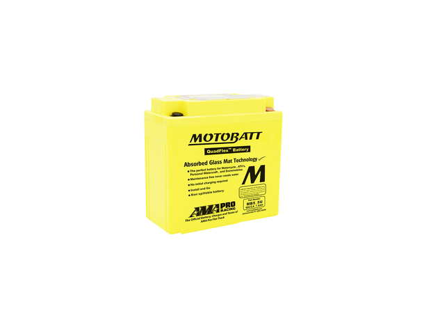 MotoBatt MB5.5U 12V Batteri 4-Polet, 90CCA, 7Ah, 135x60x130, AGM