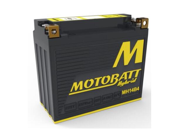 MotoBatt MHT14B4 12V Batteri Hybrid 4-Polet, 330CCA, 8HAh, 150x70x130, AGM