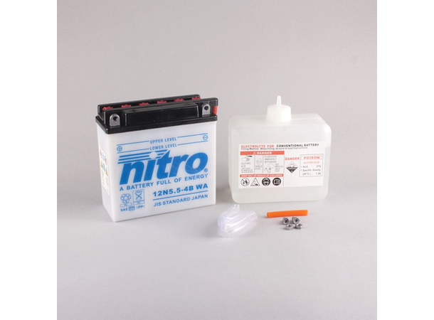 Nitro 12N5.5-4B - 12V ATV/MC/Snøscooter Batteri