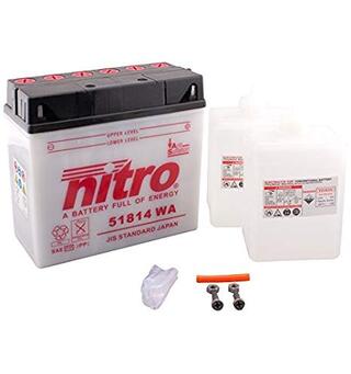 Nitro 51814 - 12V ATV/MC/Snøscooter Batteri 12V, 18Ah, 186x82x171, Syrepakke