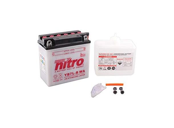 Nitro YB7L-B - 12V ATV/MC/Snøscooter Batteri