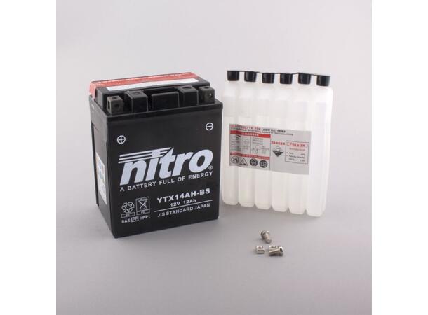 Nitro YTX14AH-BS - 12V ATV/MC/Snøscooter Batteri
