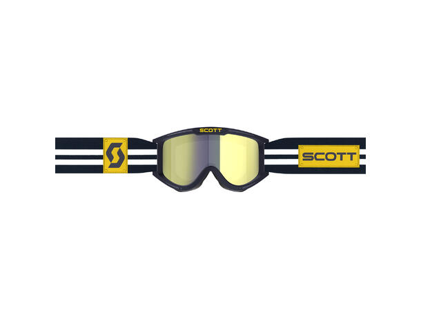 Scott 89X Era Retro Brille - Blå/Hvit Gul Chrome Linse