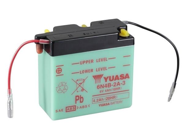Yuasa 6N4B-2A-3 - 6V ATV/MC/Snøscooter Batteri