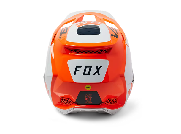 FOX V3 RS Efekt Crosshjelm L Unisex - Oransje/Sort/Hvit