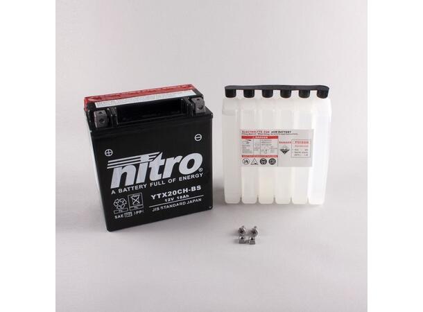Nitro YTX20CH-BS - 12V ATV/MC/Snøscooter Batteri