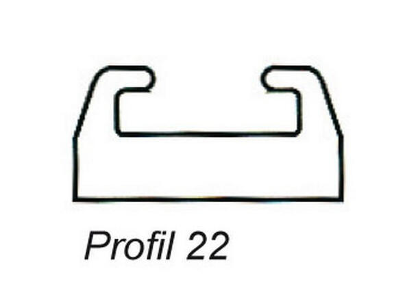 Sleide Profil 22, 168cm Grafitt-Polaris Profil 22, Grafitt