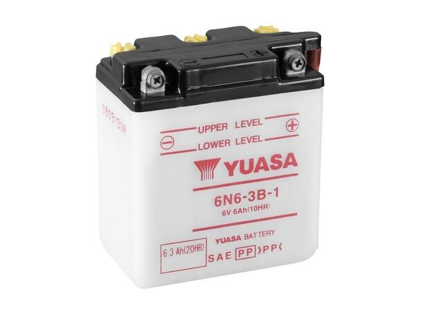 Yuasa 6N6-3B - 6V ATV/MC/Snøscooter Batteri