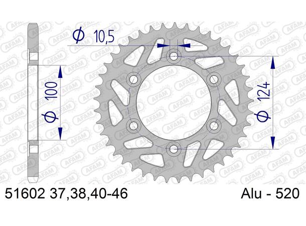 AFAM Bakdrev, Aluminium #520 - Ducati 600/620/695/696/750/800/900/907
