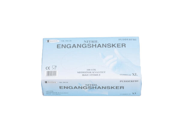 Batex Engangshanske Blå Nitril Small, 100stk