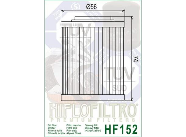 Hiflo HF152 Oljefilter Aprilia/BRP Can-Am