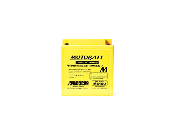 MotoBatt MB10U 12V Batteri 4-Polet, 175CCA, 14.5Ah, 135x90x146, AGM