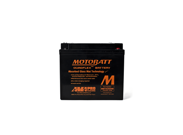 MotoBatt MBTX20UHD 12V Batteri 4-Polet, 320CCA, 22Ah, 175x87x155, AGM