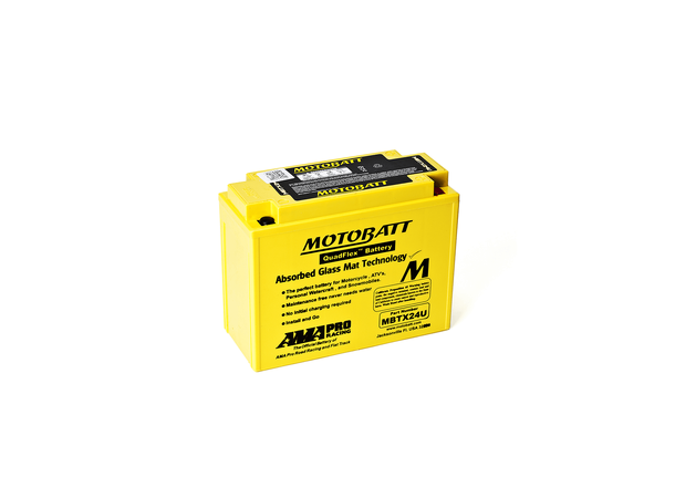 MotoBatt MBTX24U 12V Batteri 4-Polet, 300CCA, 25Ah, 205x87x162, AGM