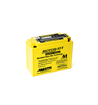 MotoBatt MBTX24U 12V Batteri 4-Polet, 300CCA, 25Ah, 205x87x162, AGM