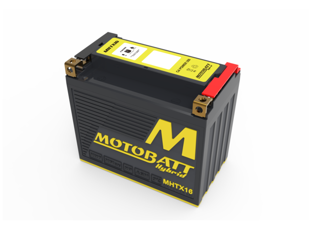 MotoBatt MHTX16 12V Batteri Hybrid 4-Polet, 350CCA, 10HAh, 151x87x130, AGM