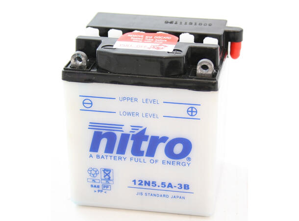 Nitro 12N5.5A-3B - 12V ATV/MC/Snøscooter Batteri