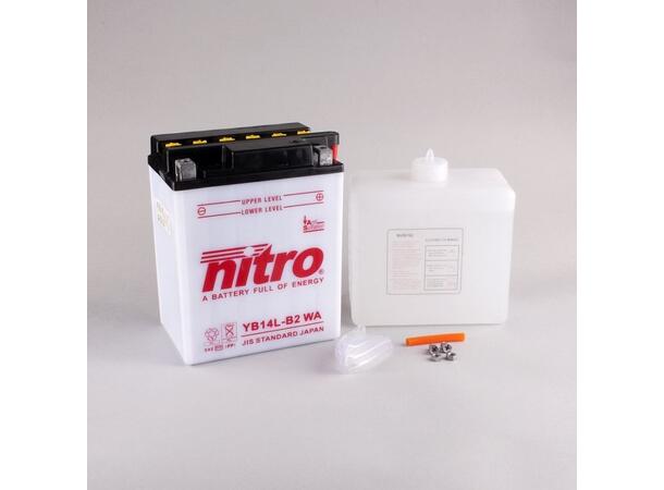 Nitro YB14L-B2 - 12V ATV/MC/Snøscooter Batteri