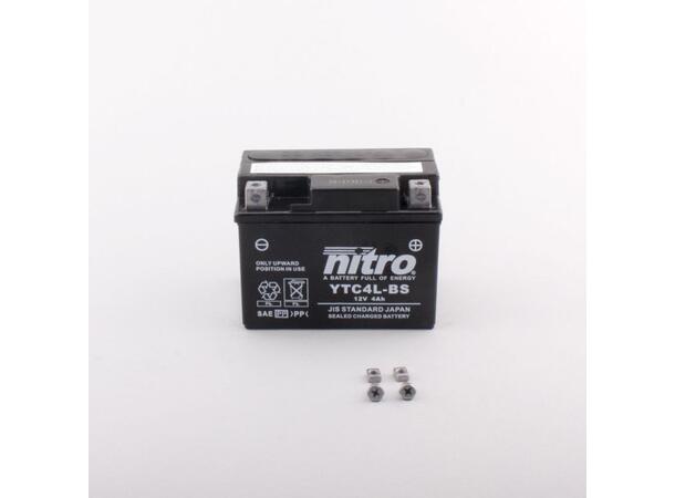 Nitro YTC4L-BS - 12V ATV/MC/Snøscooter Batteri