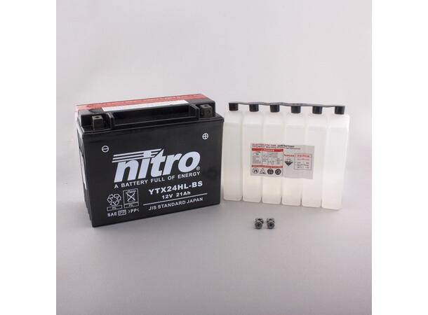 Nitro YTX24HL-BS - 12V ATV/MC/Snøscooter Batteri