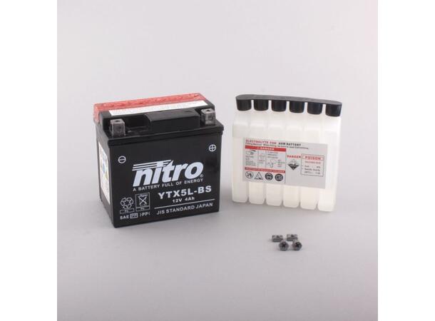 Nitro YTX5L-BS - 12V ATV/MC/Snøscooter Batteri