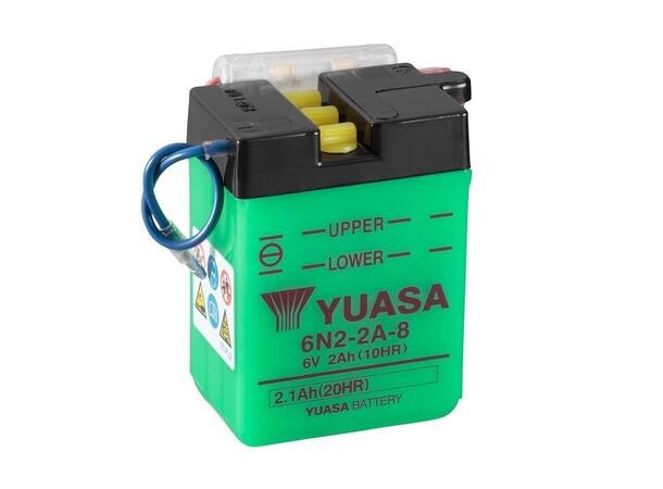 Yuasa 6N2-2A-8 - 6V ATV/MC/Snøscooter Batteri
