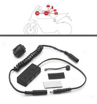 Givi USB Hub Kit for Tankvesker USB strømkit med gjennomføring