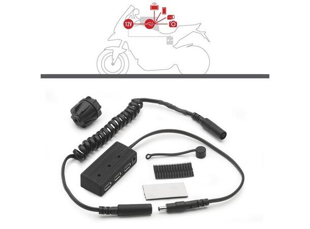 Givi USB Hub Kit for Tankvesker USB strømkit med gjennomføring