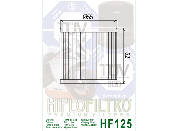 Hiflo HF125 Oljefilter Kawasaki Z250E ER250/EX305/KZ305