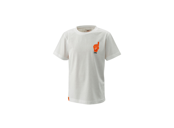 KTM Hero T-Skjorte Barn 128 cm / 7-8 år Hvit med designprint