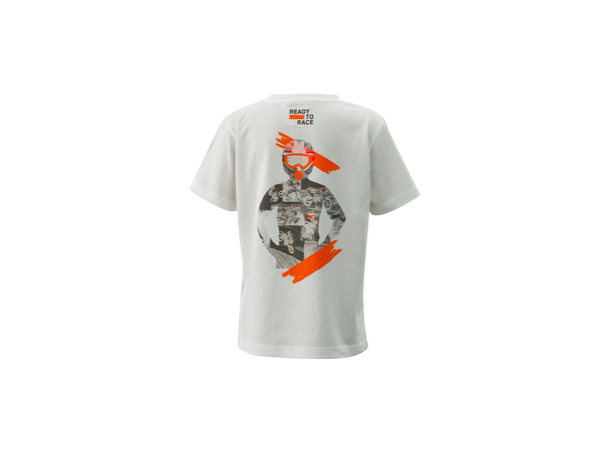 KTM Hero T-Skjorte Barn 128 cm / 7-8 år Hvit med designprint