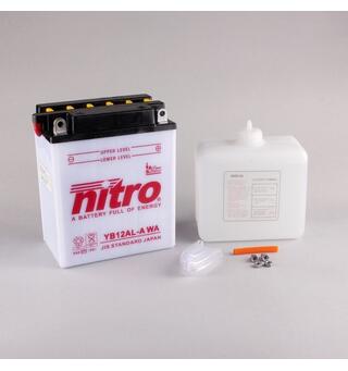 Nitro YB12AL-A - 12V ATV/MC/Snøscooter Batteri 12V, 12 Ah, 136x82x162, Syreflaske