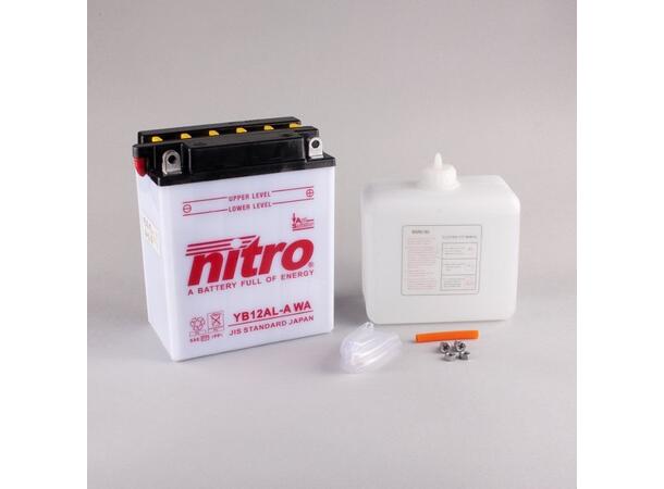 Nitro YB12AL-A - 12V ATV/MC/Snøscooter Batteri