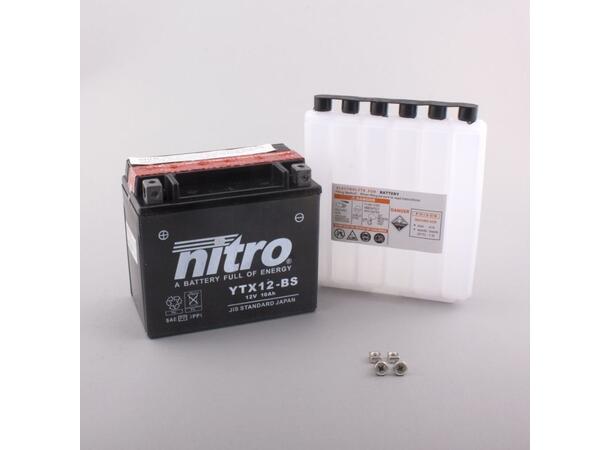 Nitro YTX12-BS - 12V ATV/MC/Snøscooter Batteri