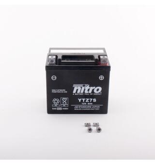 Nitro YTZ7S - 12V ATV/MC/Snøscooter Batteri 12V, 6Ah, 113x70x105, AGM GEL