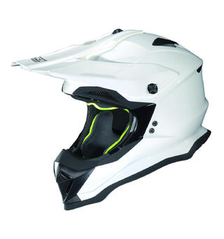 Nolan N53 Smart Crosshjelm - Hvit MX-hjelm, komfort, agressiv, Hvit