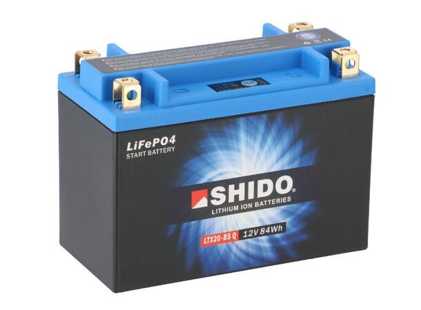Shido LTX20L-BS Lithium - 12V ATV/MC/Snøscooter Batteri