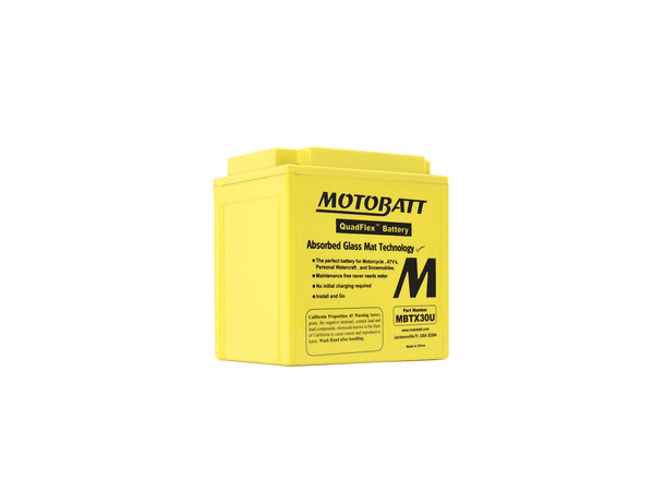 MotoBatt MBTX30U 12V Batteri 4-Polet, 390CCA, 34Ah, 166x126x175, AGM