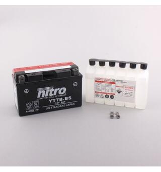 Nitro N-YT7B-BS - 12V ATV/MC/Snøscooter Batteri 12V, 6.5Ah, 150x93x65, Syreflaske AGM