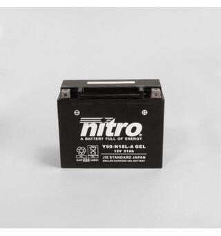 Nitro Y50-N18L-A - 12V ATV/MC/Snøscooter Batteri 12V, 20Ah, 205x90x162, Forsegl. AGM GEL